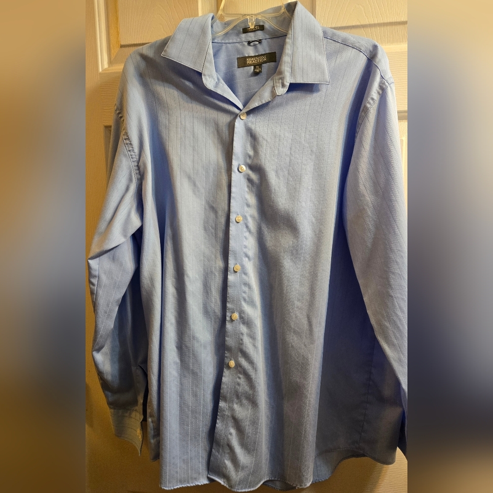 Kenneth Cole Reaction Wrinkle Free Button Down Shirt Size XL